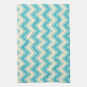 Linge De Cuisine Aqua Chevron (Vertical)