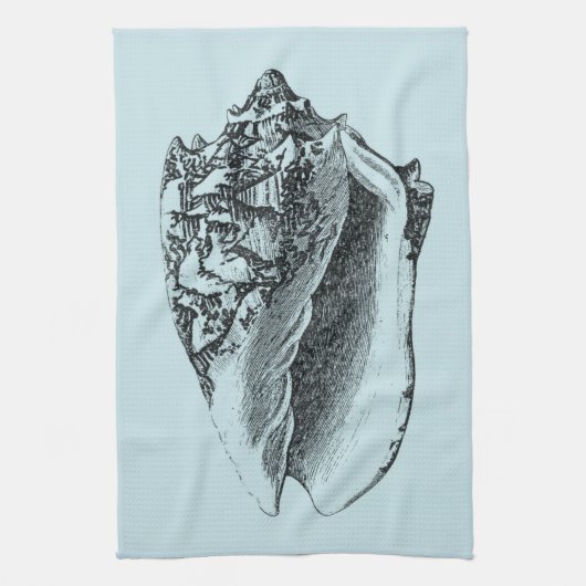 Linge De Cuisine Aqua Conch Shell (Vertical)