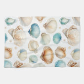 Linge De Cuisine Aqua Cream Beach Shells Shower de Mariage (Horizontal)