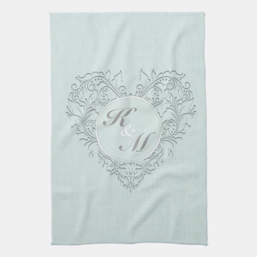 Linge De Cuisine Aqua HeartyChic (Vertical)