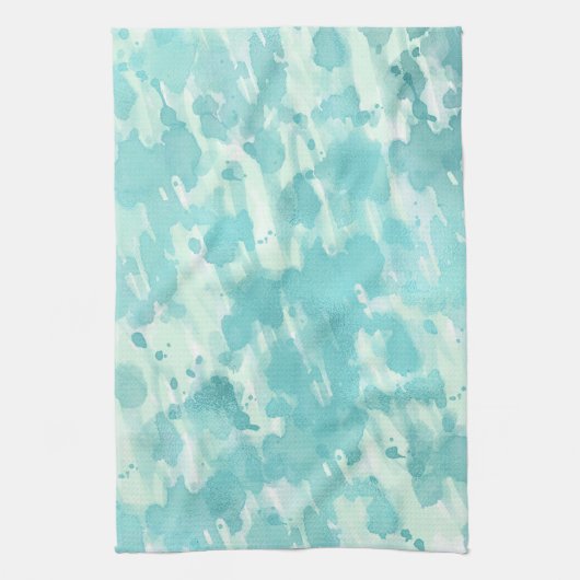 Linge De Cuisine Aqua Mint Abstrait (Vertical)