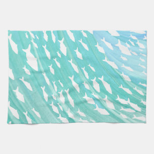 Linge De Cuisine Aqua Océan Poisson Nautique