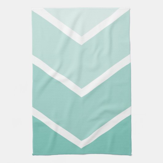Linge De Cuisine Aqua Ombré Chevron (Vertical)