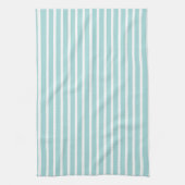 Linge De Cuisine Aqua + Rayure Blanche Chef (Vertical)