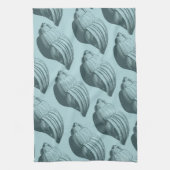 Linge De Cuisine Aqua Turquoise Blue Sea Shells (Vertical)