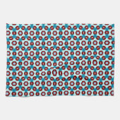 Linge De Cuisine Aqua Turquoise géométrique justePatterns tissu (Horizontal)
