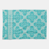 Linge De Cuisine Aqua turquoise personnalisé (Horizontal)