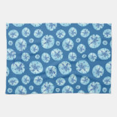 Linge De Cuisine Aqua-turquoise sable bleu dollar aquarelle personn (Horizontal)