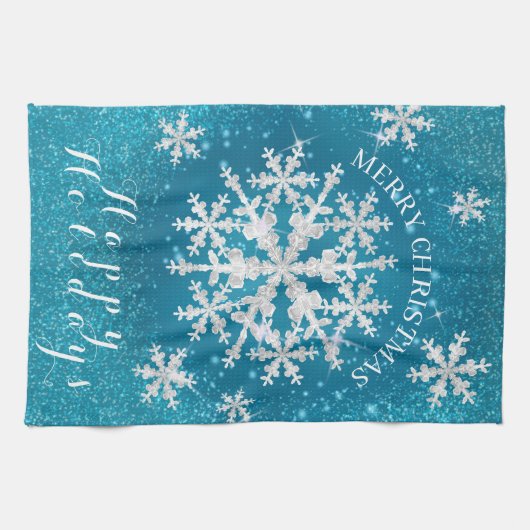 Linge De Cuisine Aqua White (Horizontal)