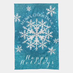 Linge De Cuisine Aqua White