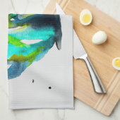 Linge De Cuisine Aquarelle à papillon (Quart Plié)