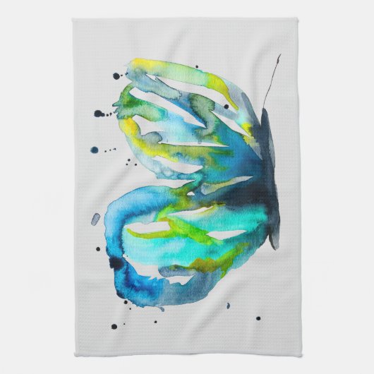 Linge De Cuisine Aquarelle à papillon (Vertical)