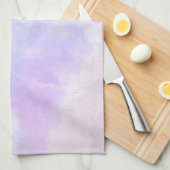 Linge De Cuisine Aquarelle Abstraite bleu violet élégant (Quart Plié)