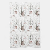 Linge De Cuisine Aquarelle Animaux forestiers (Vertical)