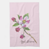 Linge De Cuisine Aquarelle Apple Blossom Botanique (Vertical)
