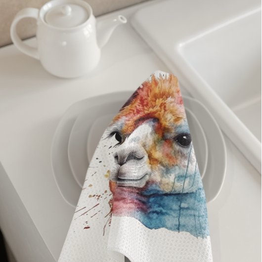 Linge De Cuisine Aquarelle arc-en-ciel