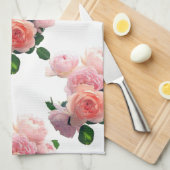 Linge De Cuisine Aquarelle Art rose Roses rouges Modèle (Quart Plié)