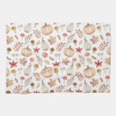 Linge De Cuisine Aquarelle automne Feuilles d'automne Citrouille ch (Horizontal)