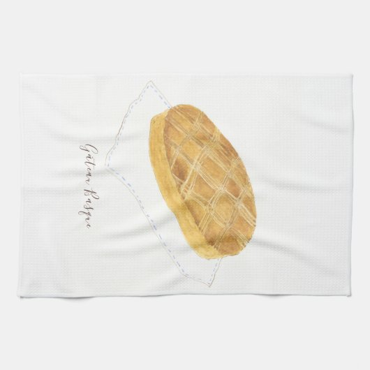 Linge De Cuisine Aquarelle basque de Gâteau (Horizontal)