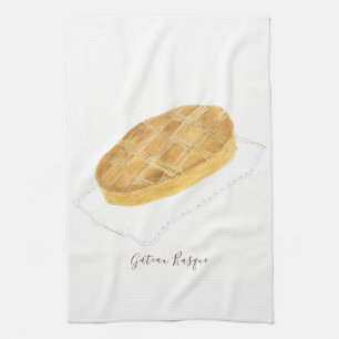 Linge De Cuisine Aquarelle basque de Gâteau