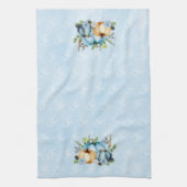 Linge De Cuisine Aquarelle bleue Citrouille automne automne automne (Vertical)