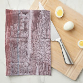 Linge De Cuisine Aquarelle bordeaux gris (Quart Plié)