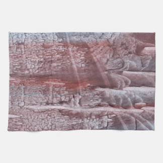 Linge De Cuisine Aquarelle bordeaux gris