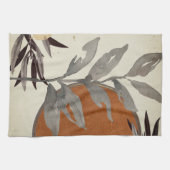 Linge De Cuisine Aquarelle Botanique Orange (Horizontal)