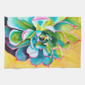 Linge De Cuisine Aquarelle botanique succulent (Horizontal)