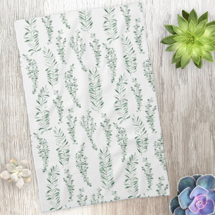 Linge De Cuisine Aquarelle botanique Verdure Feuille