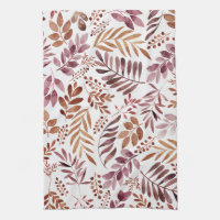Aquarelle Bourgogne Russe Feuille