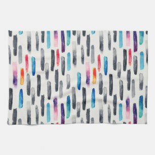 Linge De Cuisine Aquarelle brosse, coloré et transparent