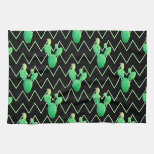 Linge De Cuisine Aquarelle Cactus