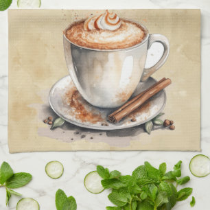 Linge De Cuisine Aquarelle Café Dessert Cuisine Art