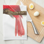 Linge De Cuisine Aquarelle cardinale (Quart Plié)