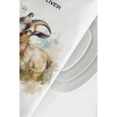 Linge De Cuisine Aquarelle Chèvre de ferme, sur mesure