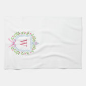 Linge De Cuisine Aquarelle Chinoiserie Ginger Jar Monogram Crest (Horizontal)