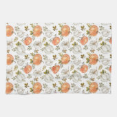 Linge De Cuisine Aquarelle Chute citrouilles, ferme (Horizontal)