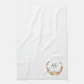 Linge De Cuisine Aquarelle Chute de couronne Monogramme (Vertical)