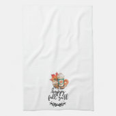 Linge De Cuisine Aquarelle Citrouille Spice Coffee | Happy Fall Y'a (Vertical)