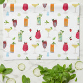 Linge De Cuisine Aquarelle Cocktails & Boissons de fête Bartender (Plié)