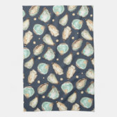 Linge De Cuisine Aquarelle côtière huître & perle (Vertical)