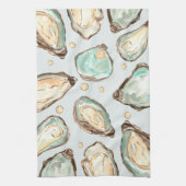 Linge De Cuisine Aquarelle côtière huître & perle (Vertical)