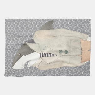 Linge De Cuisine Aquarelle couleur couleur couleur requin