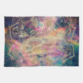 Linge De Cuisine Aquarelle couleur Mandala or élégant Nebula (Horizontal)