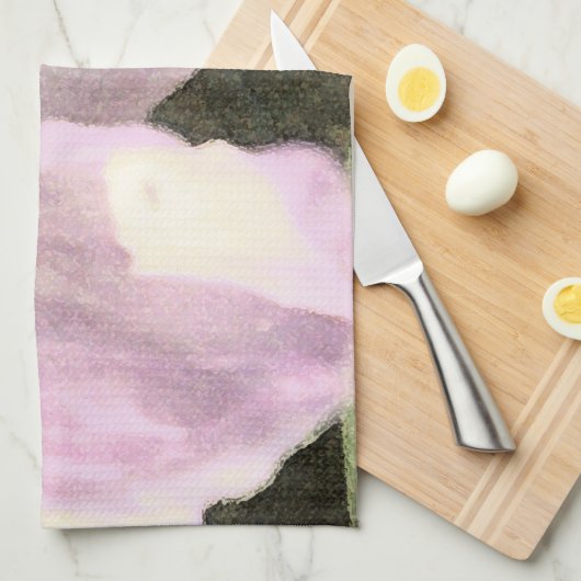 Linge De Cuisine Aquarelle Crocus (Quart Plié)