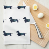 Linge De Cuisine Aquarelle Dachshund Rough Revêtue (Quart Plié)
