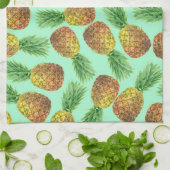Linge De Cuisine Aquarelle d'ananas 2 (Plié)