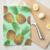 Linge De Cuisine Aquarelle d'ananas 2 (Quart Plié)