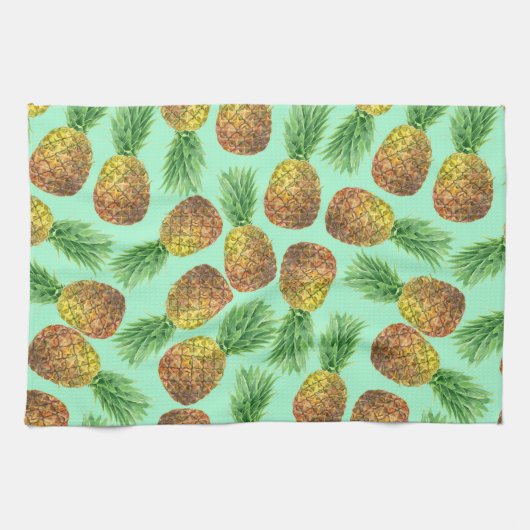Linge De Cuisine Aquarelle d'ananas 2 (Horizontal)